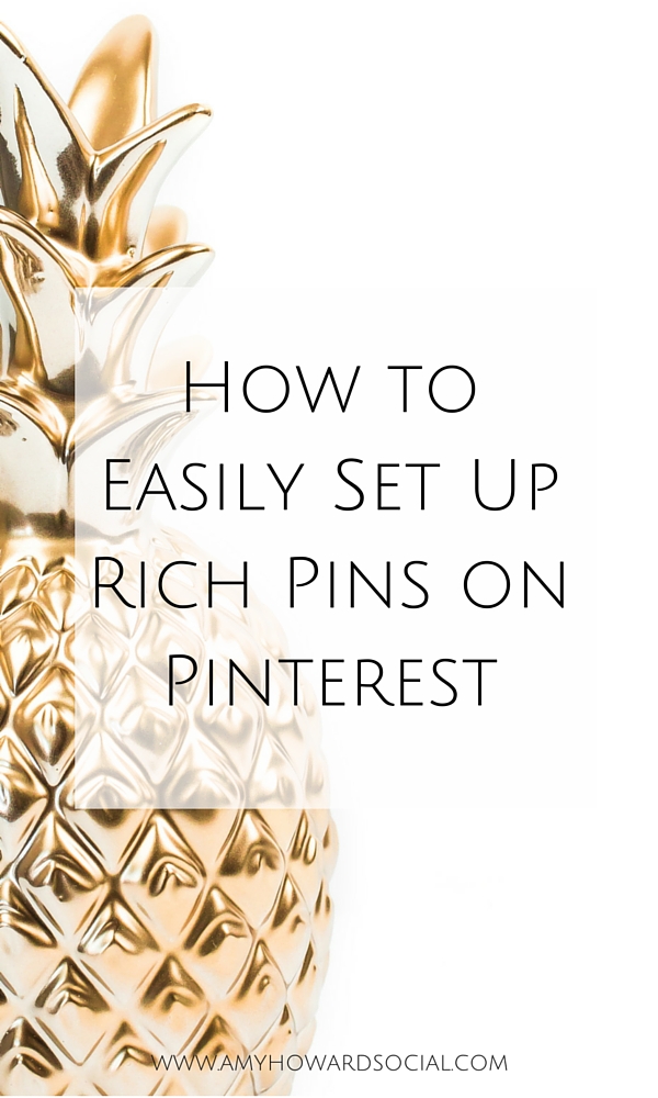 Want to learn how to easily set up rich pins on Pinterest? Follow these 3 easy steps and quickly get started with rich pins for your blog today!