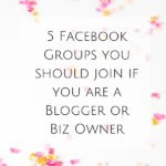 Five Facebook Groups you should join if you are a Blogger or Business Owner