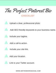 Want to have the Perfect Pinterest Bio? Find out exactly how to write the perfect Pinterest bio + download a free checklist! 