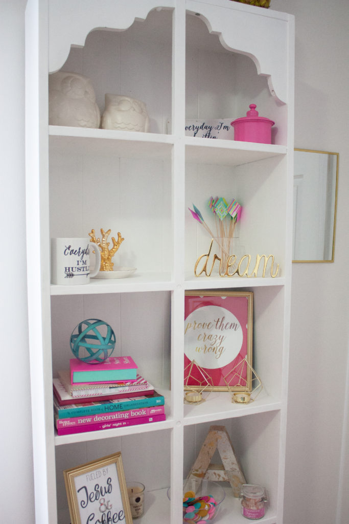 Tour this DIY Girl Boss Home Office that was transformed with Velvet Finishes. Need some office inspiration? Here you will find a pink + gold home office perfect for any girl boss!